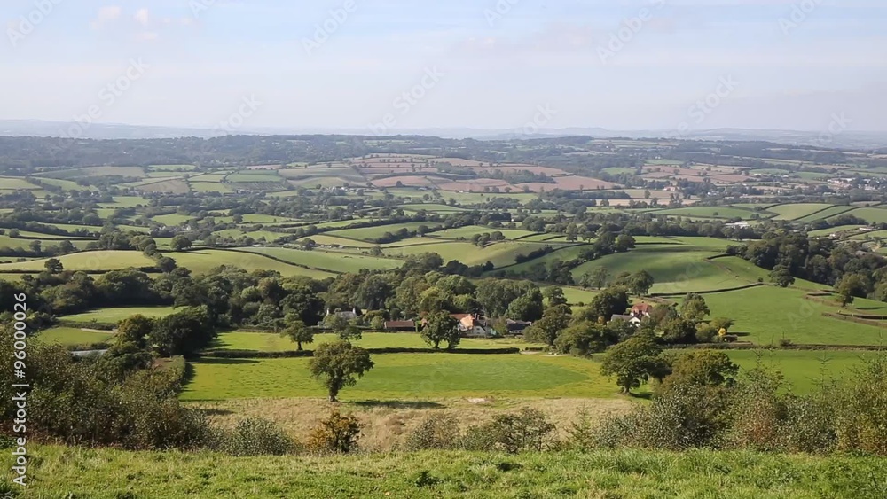 Blackdown Hills east Devon countryside view from East Hill near Ottery St Mary Blackdown Hills east Devon countryside view from East Hill near Ottery St Mary