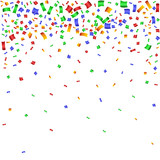 Colorful celebration background with confetti. 
