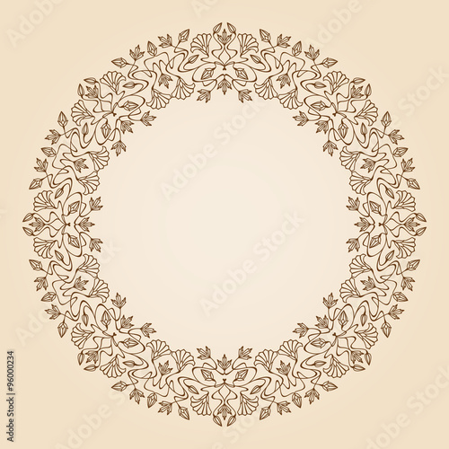 Vector art nouveau frame.