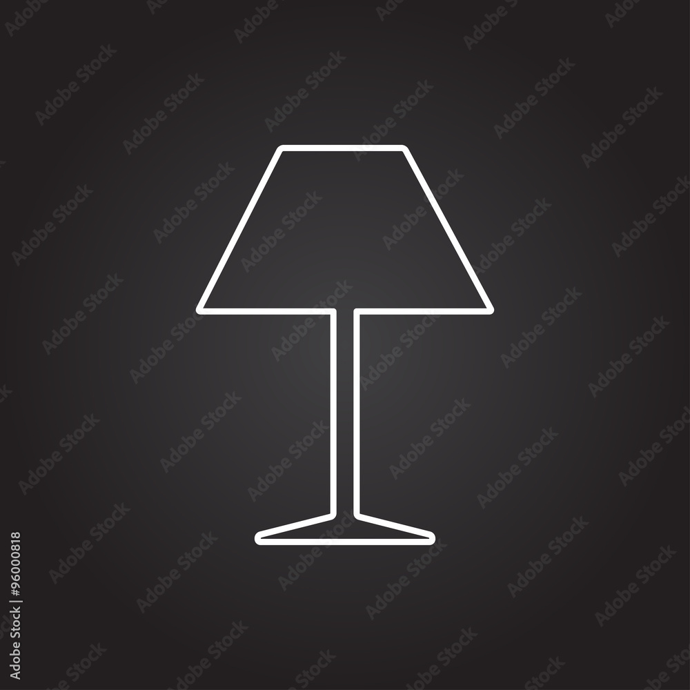Vector reading-lamp icon Vector reading-lamp icon