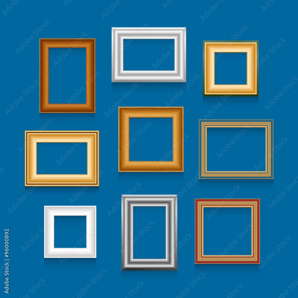 Vector set of picture frames. Vector set of picture frames.
