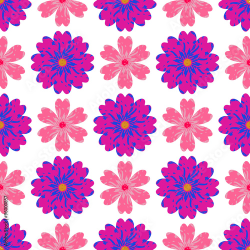 Pattern of colorful flowers