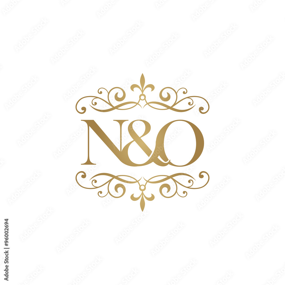 O&N Initial logo. Ampersand monogram logo Stock Vector