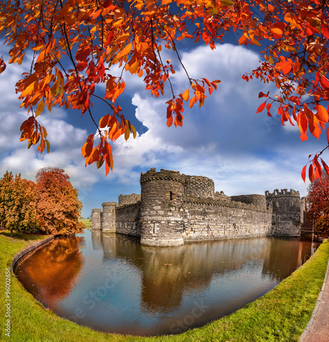 Famous Beaumaris Castle in Anglesey, North Wales, United Kingdom, series of Walesh castles photo