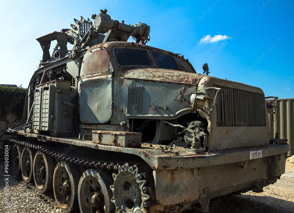Fototapeta premium Old Soviet BTM High speed ditching machine