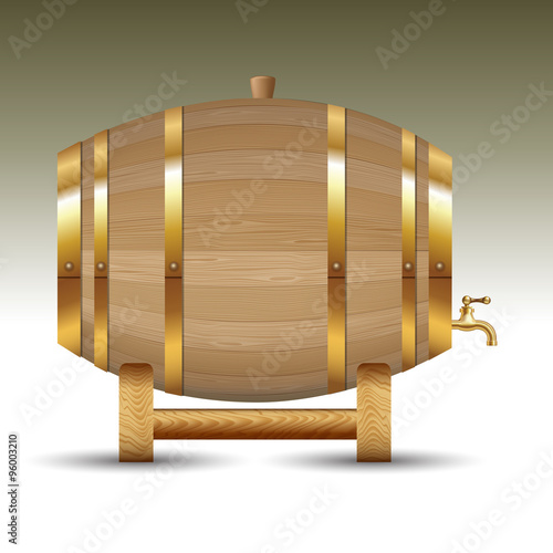 Elegant wooden barrel