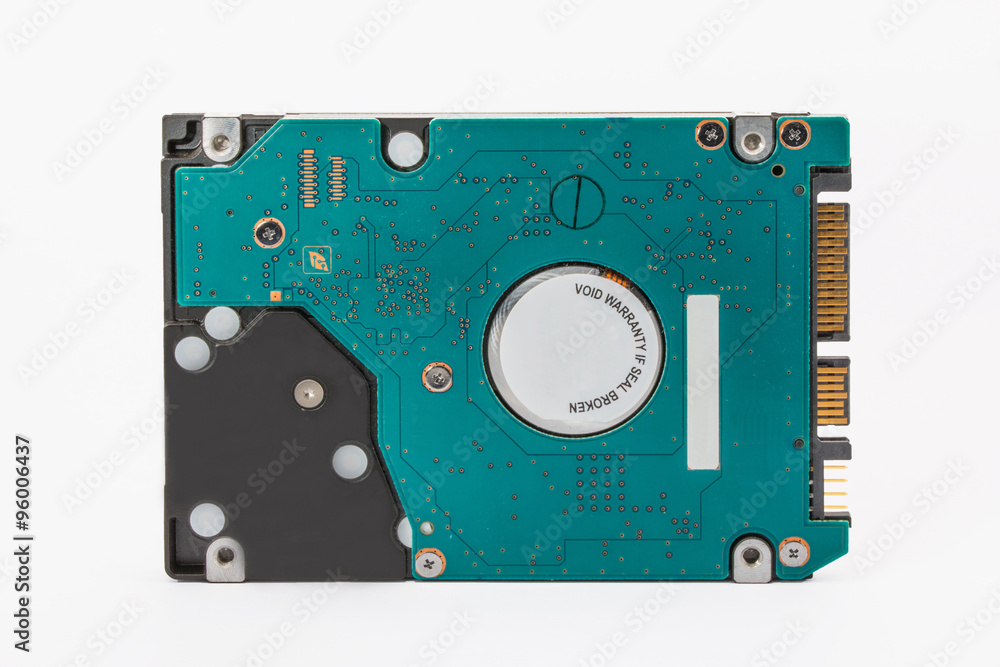 Internal Computer Hard drive from a laptop on White blackground Internal Computer Hard drive from a laptop on White blackground