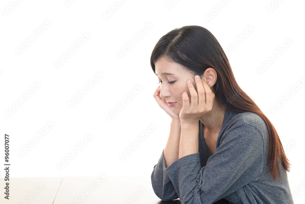 憂鬱な表情の女性 憂鬱な表情の女性