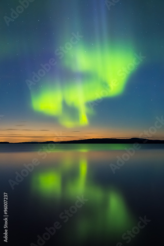 Northern lights  Aurora borealis  in the sky