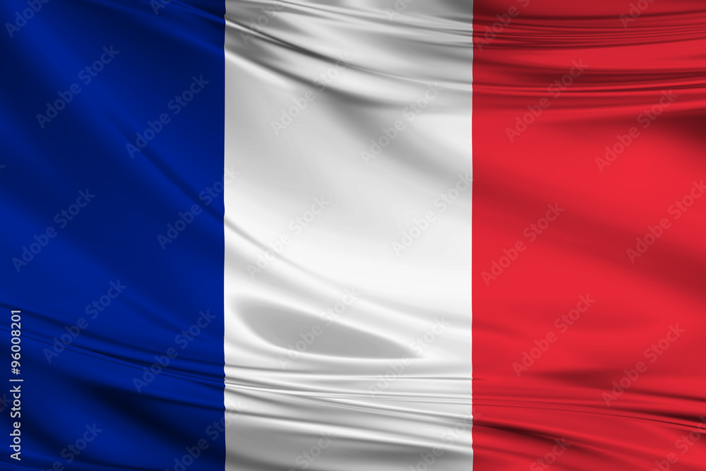 Silk French flag