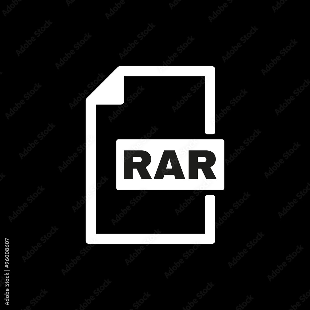 The RAR file icon. Archive and compressed symbol The RAR file icon. Archive and compressed symbol