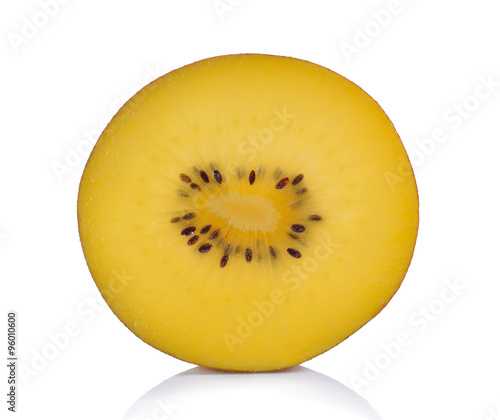 Golden kiwi fruit isolated on white background