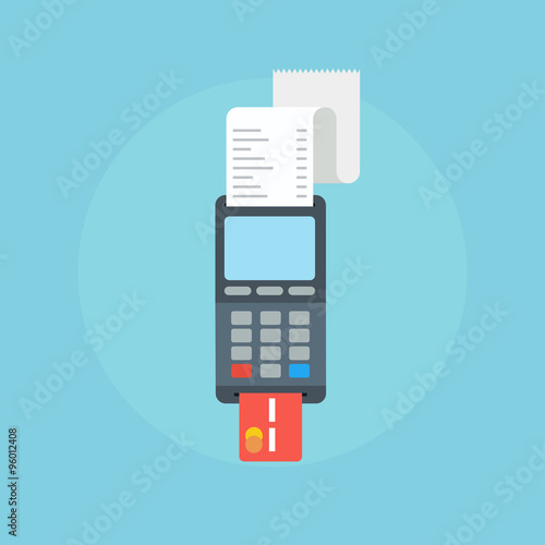 Pos terminal concept icons
