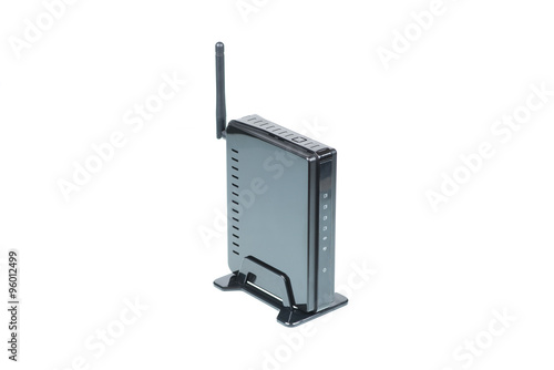 Black Wireless Router