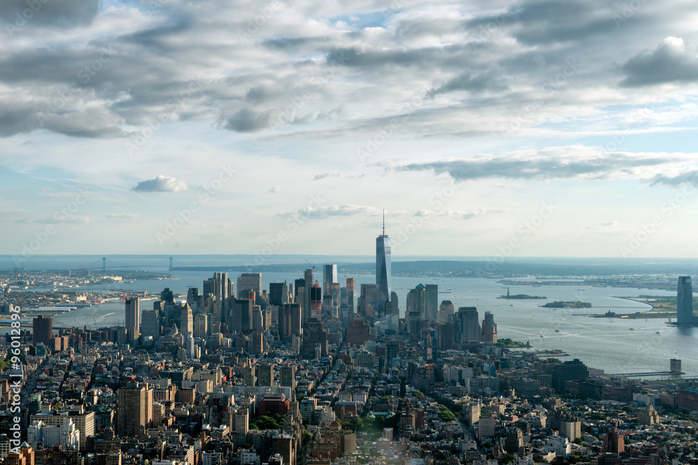 Obraz premium Overview of Lower Manhattan Skyscrapers