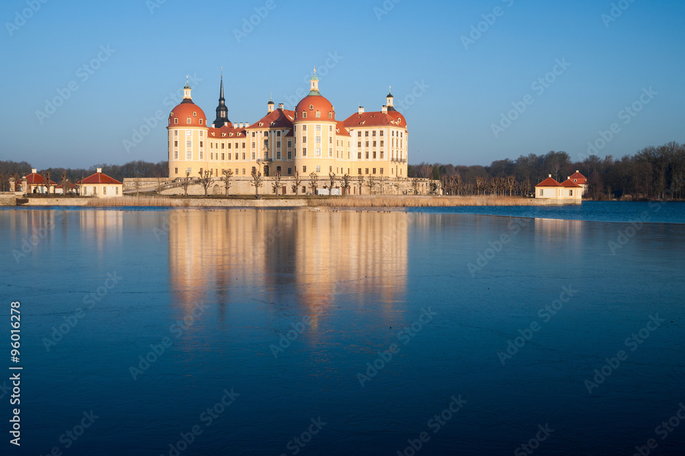 Schloss Moritzburg an einem Wintertag