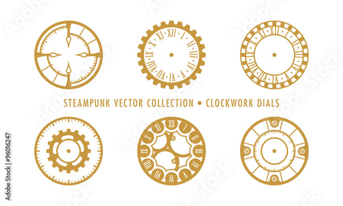 Steampunk Collection (isolated on white) - Clockwork Dials