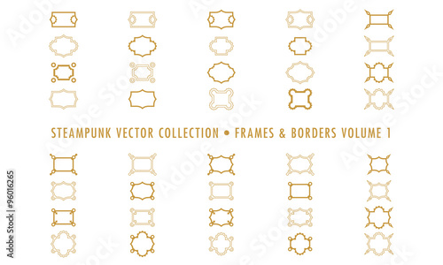 Steampunk Collection (isolated on white) - Frames & Borders Volume 1