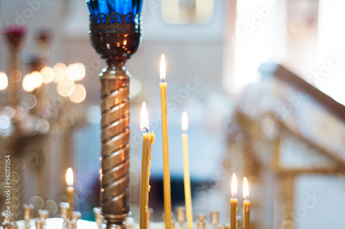 Candlestick with burning candles