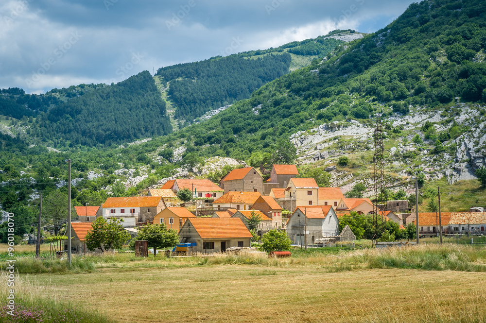 Njegusi historical village in Montenegro