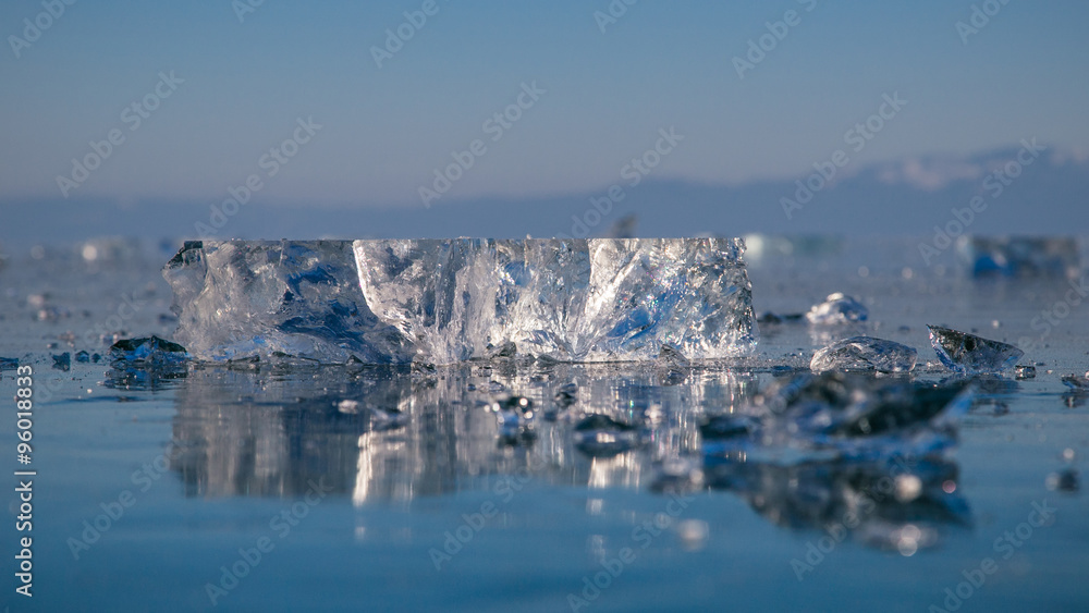 Clean transparent ice
