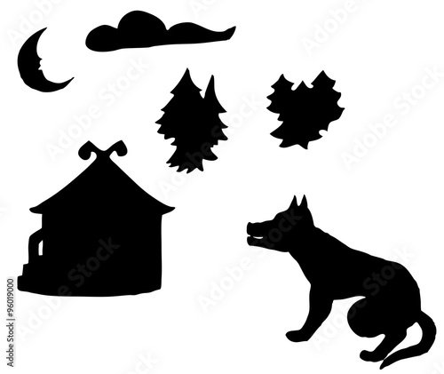 silhouettes on fairy tales