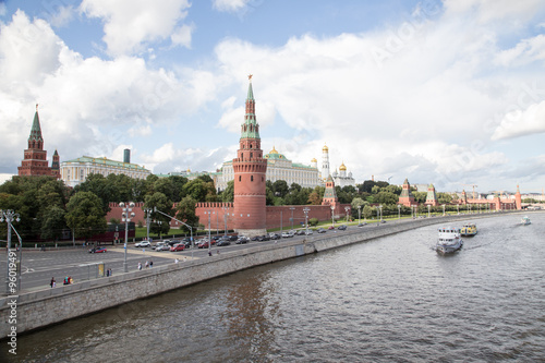 Moscow Kremlin and Moskva river in Russia