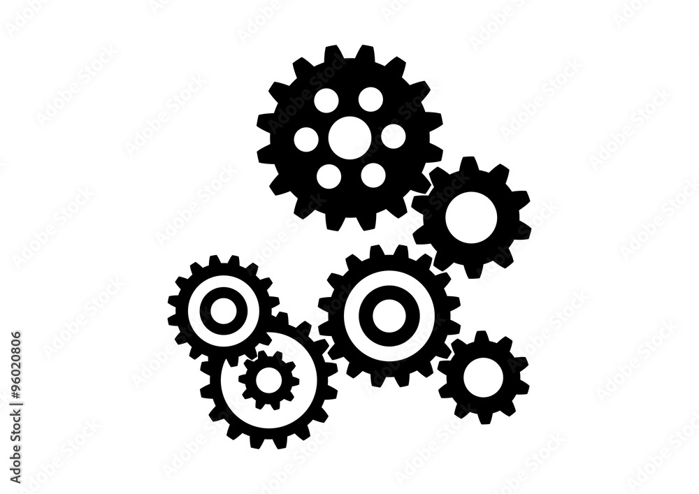 Black industrial icon on white background Black industrial icon on white background