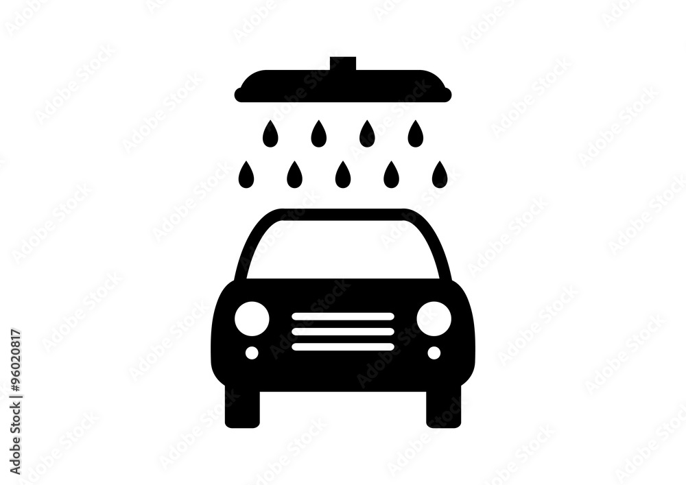 Car wash icon on white background