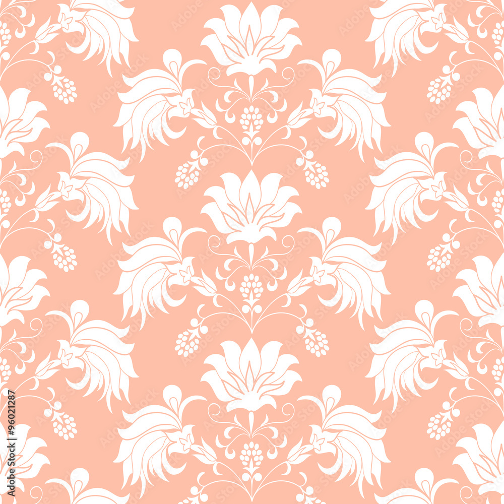 Seamless pattern floral bouquet in vase
