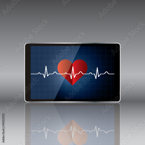 Tablet computer with  medical concept .