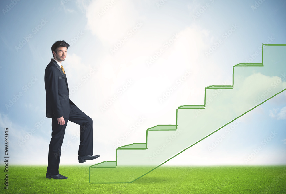 Stepping up a staircase Stepping up a staircase