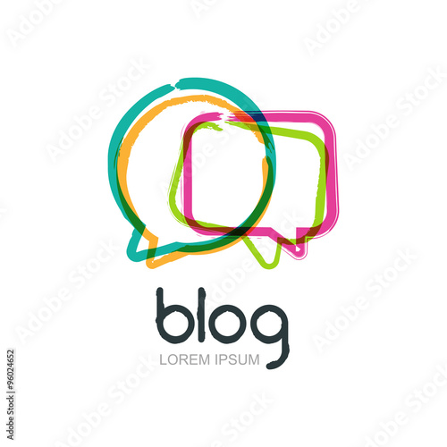 Vector modern blog icon.