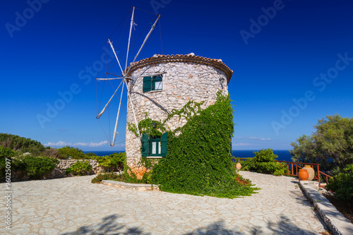 Old windmill on Zakynthos island, Greece