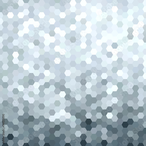 Metal silver honeycomb grid geometric background