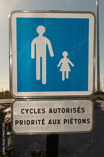 Bicycle Pedestrian road sign