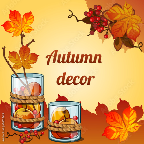 Golden autumn collected in a beautiful decor