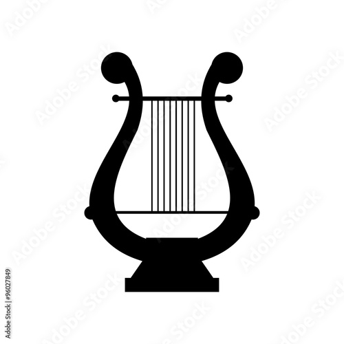 Lyre black simple icon