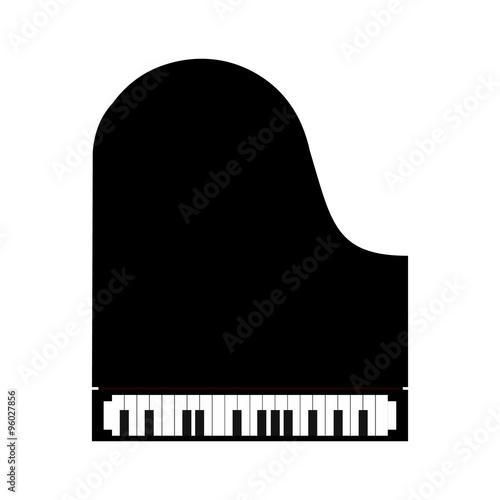 Simple black piano icon