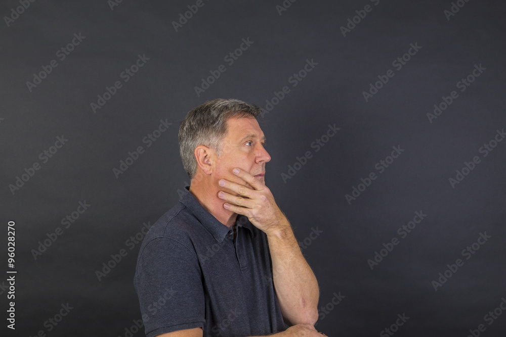 Handsome middle age man studio portrait Handsome middle age man studio portrait