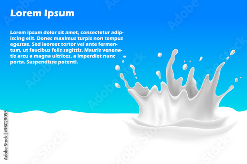 Splash of milk banner