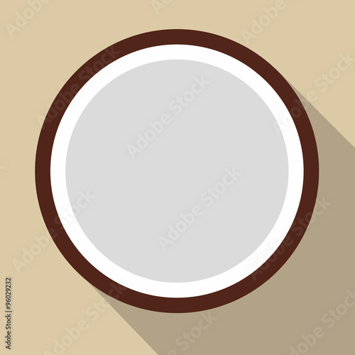 Sliced coconut flat icon