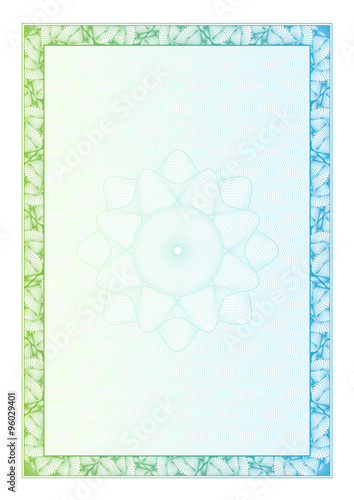 Certificate. Award background. Gift voucher. Template diplomas currency Vector illustration