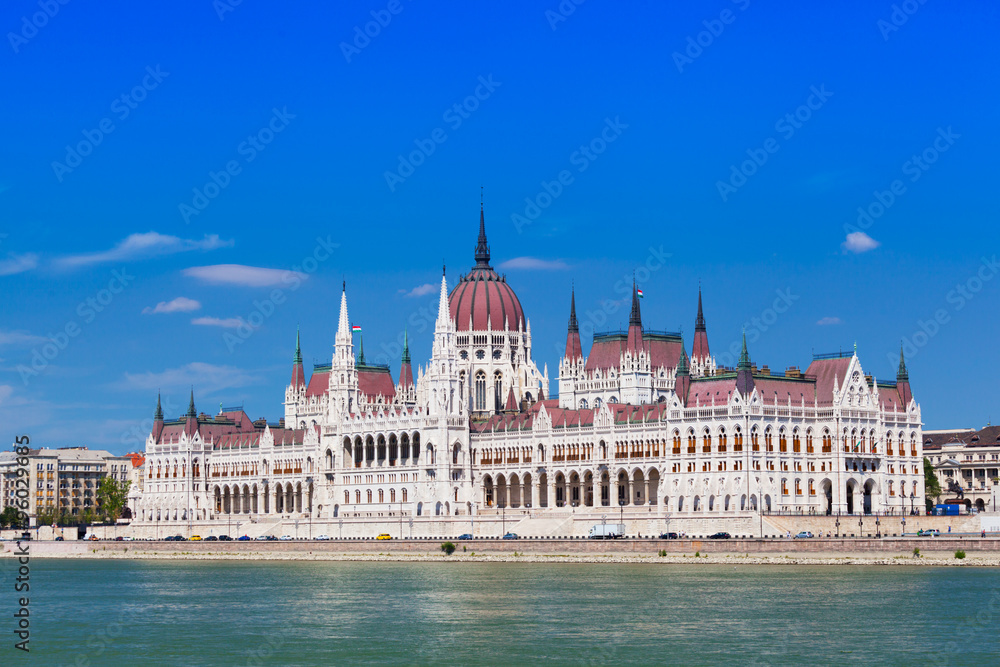 Hungarian parliament in Budapest, Hungary