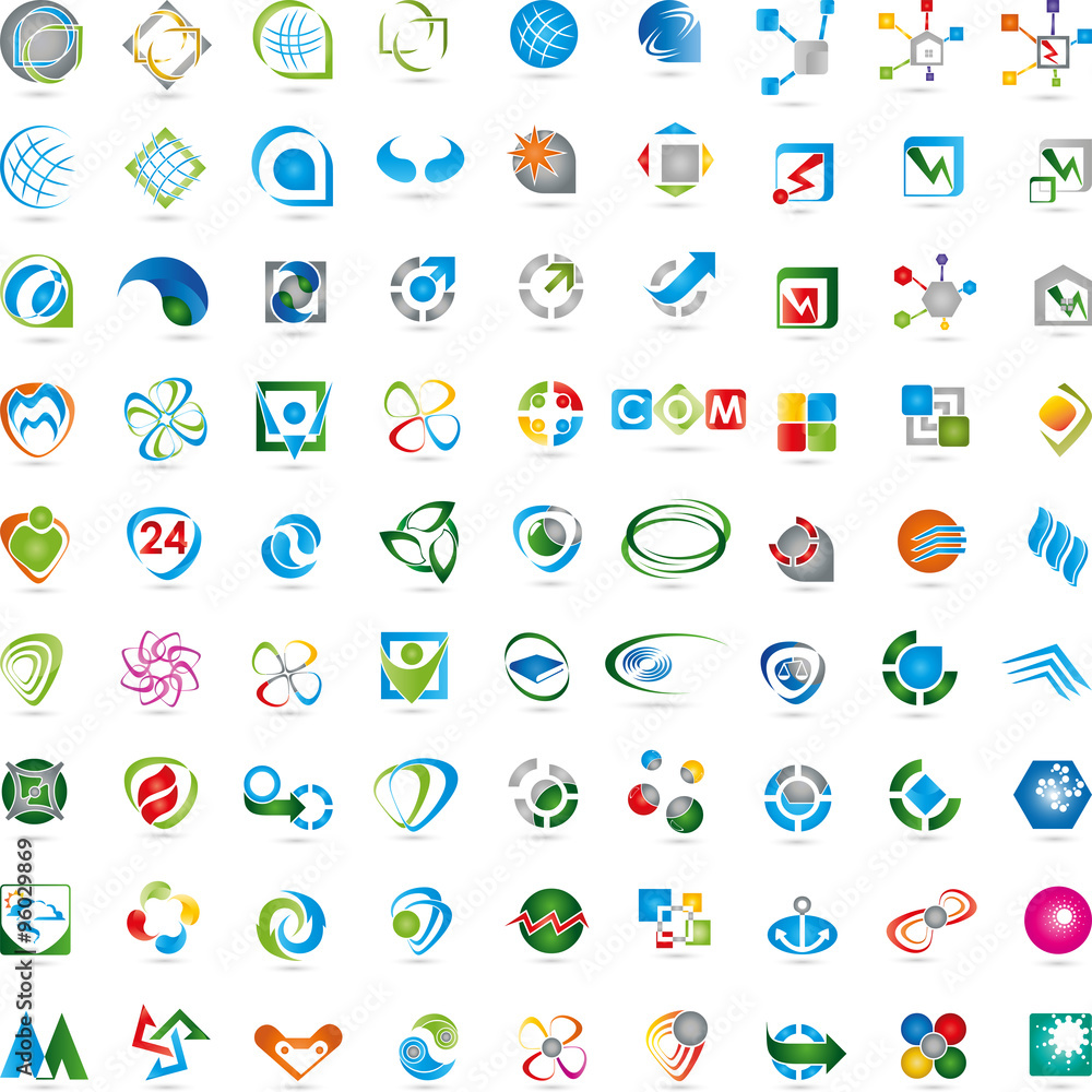 Fototapeta premium Große Logos Sammlung, Kreative Logo Set 2