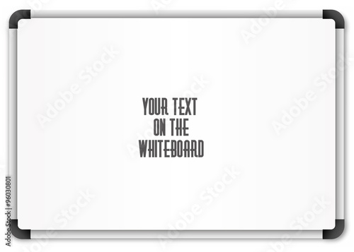 Blank whiteboard
