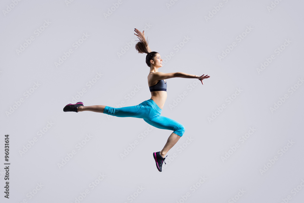 Dancer girl jumping