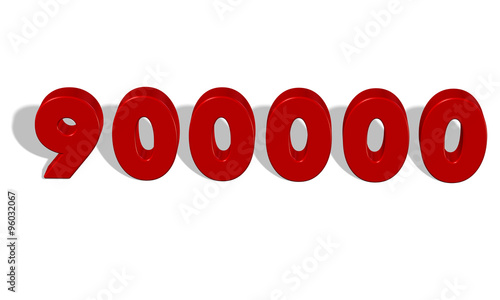 900000, dokuzyüz bin sayısı