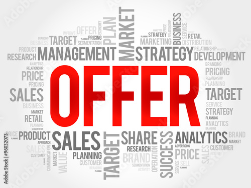 Offer word cloud, business concept