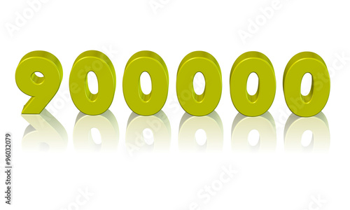 900000, dokuzyüz bin sayısı